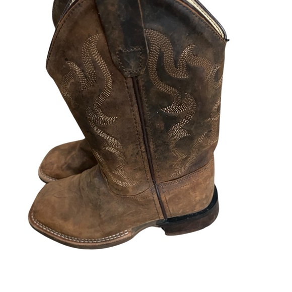 Old West Kids Square Toe Western Boot Size 13.5D boxFJ - Picture 2 of 8
